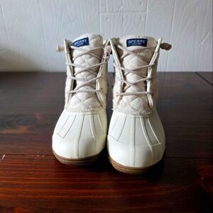 Sperry Syren Gulf Wool Duck Boot - White - Women's Size 8M